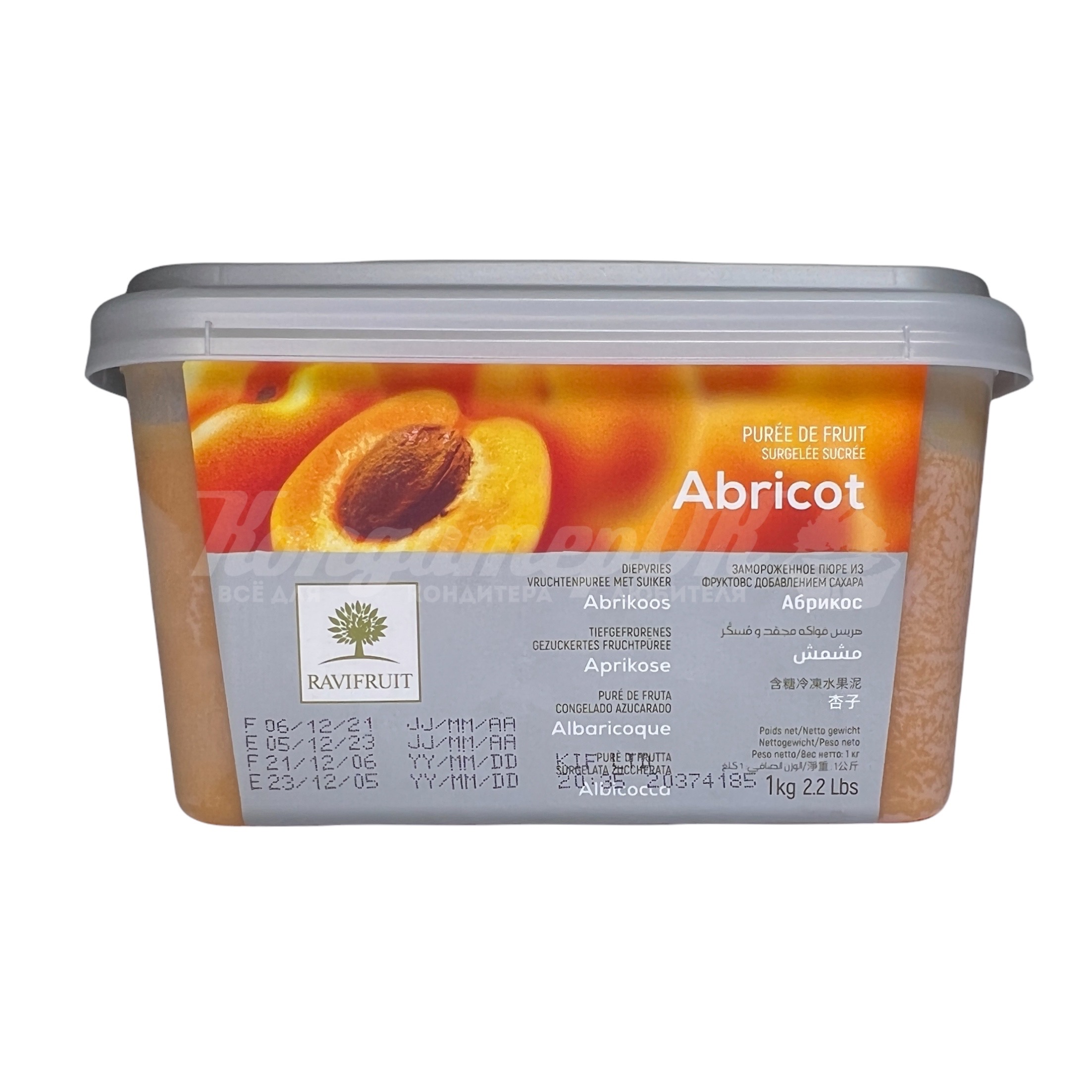 Пюре из абрикоса с/м 10% сахара Ravifrut 1 кг
