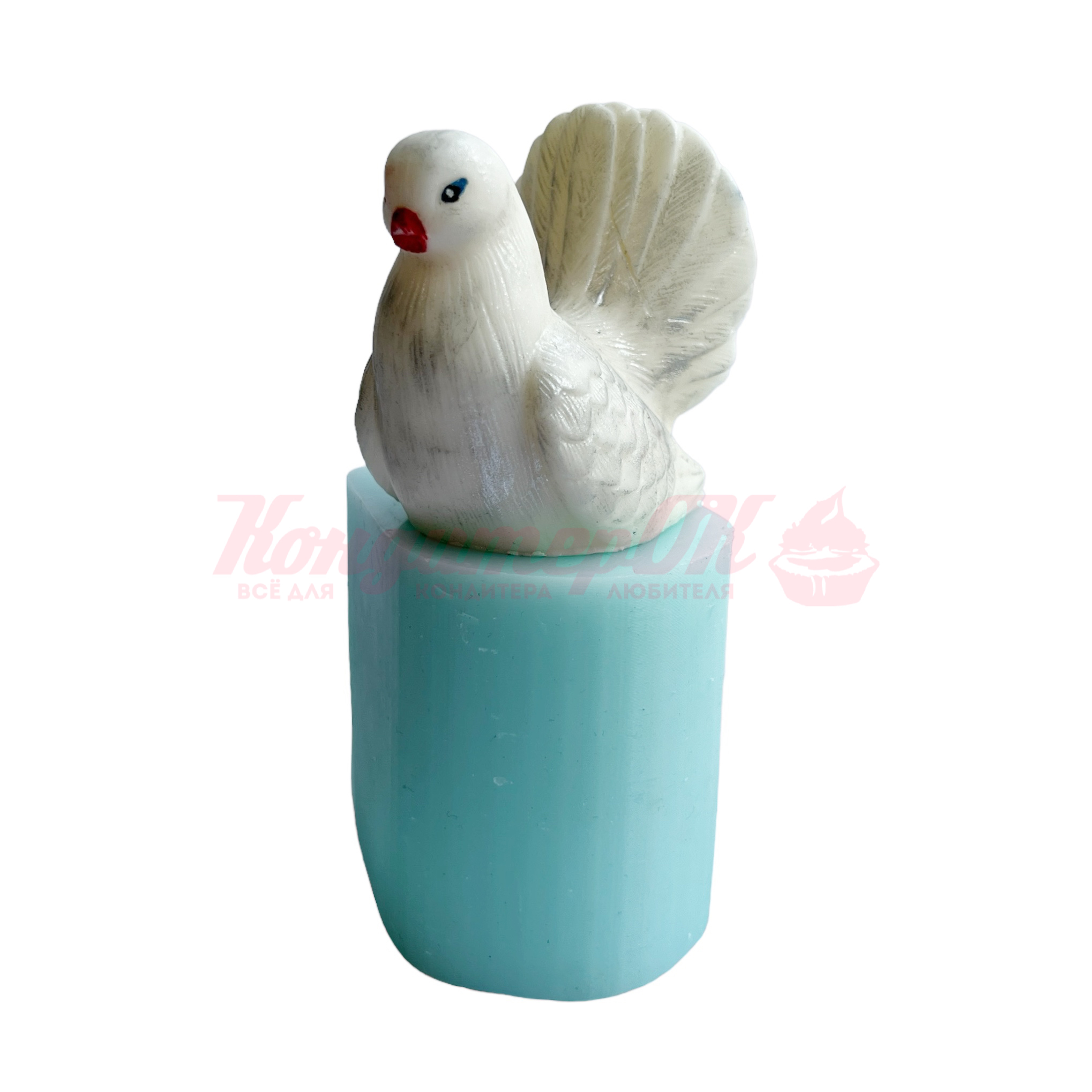 Молд силиконовый 3D Белая голубка № 1105 7*6 см