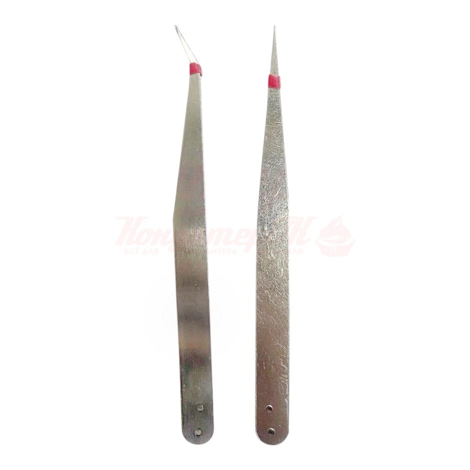 Набор пинцетов из нерж. стали 2 шт 