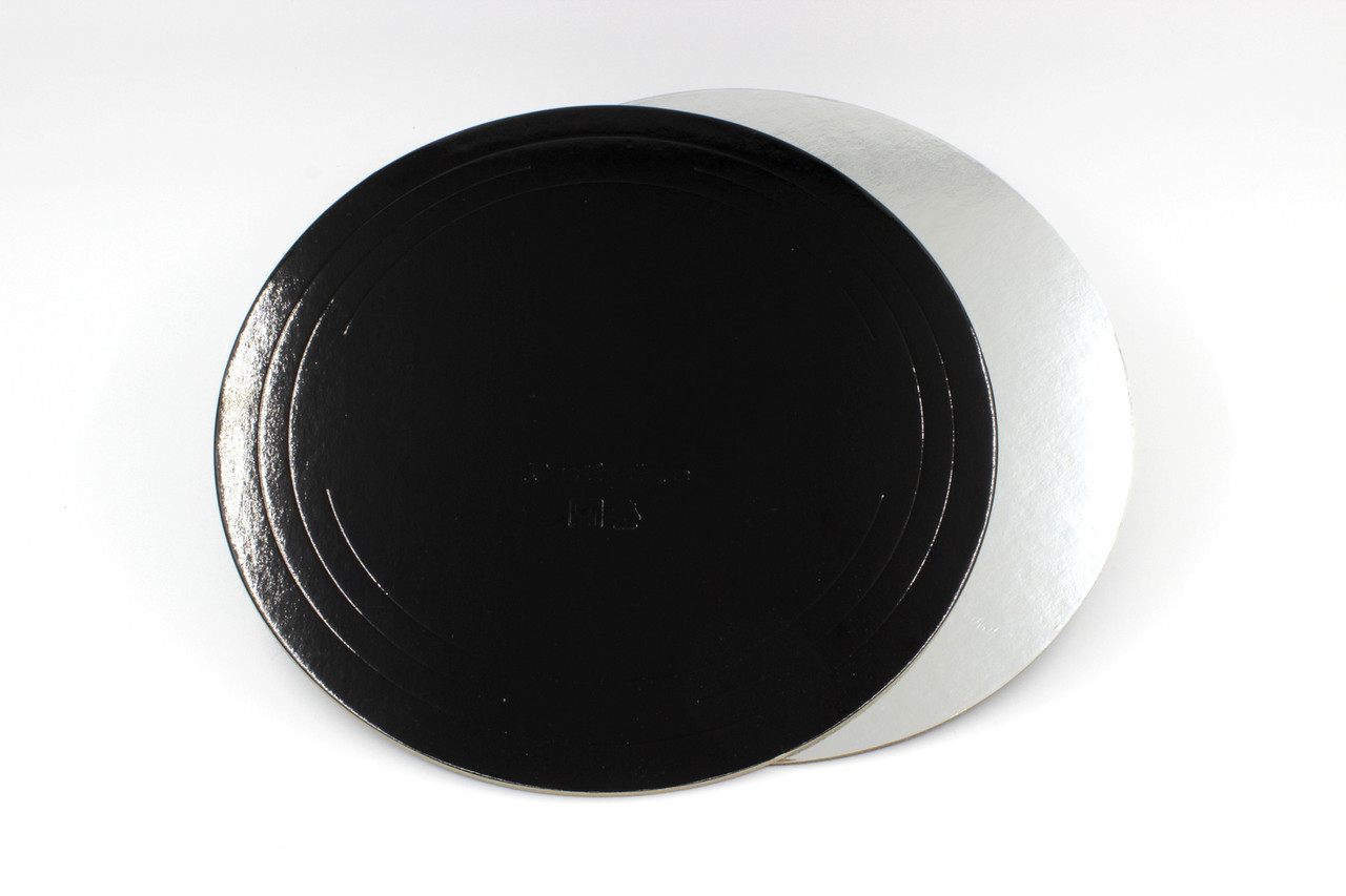 Подложка 24 см черная/серебро 3,2 мм