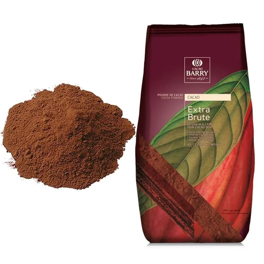 Какао-порошок темно-красный алкализованный Extra brut №3 Cacao Barry 100 г