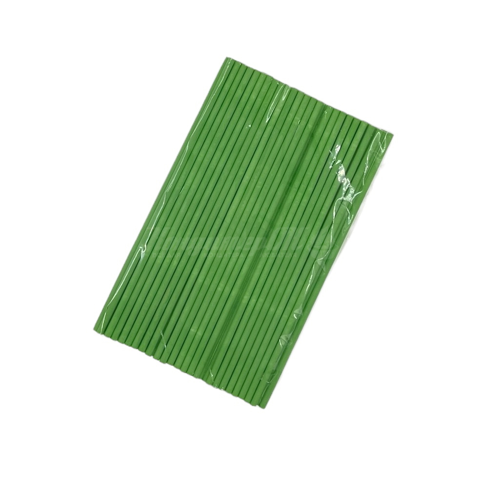 Палочки для кейк-попсов зеленые пластиковые 14-15 см 50 шт