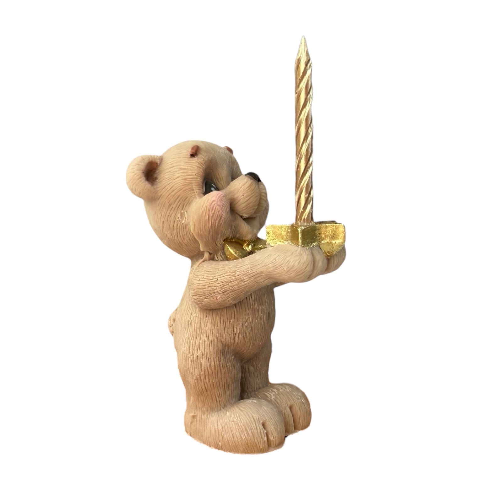 Фигурка из шоколадной глазури Мишка подсвечник