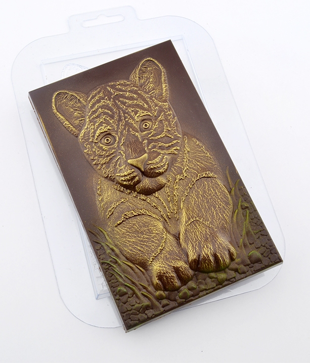 Форма для шоколада Плитка Тигр на траве