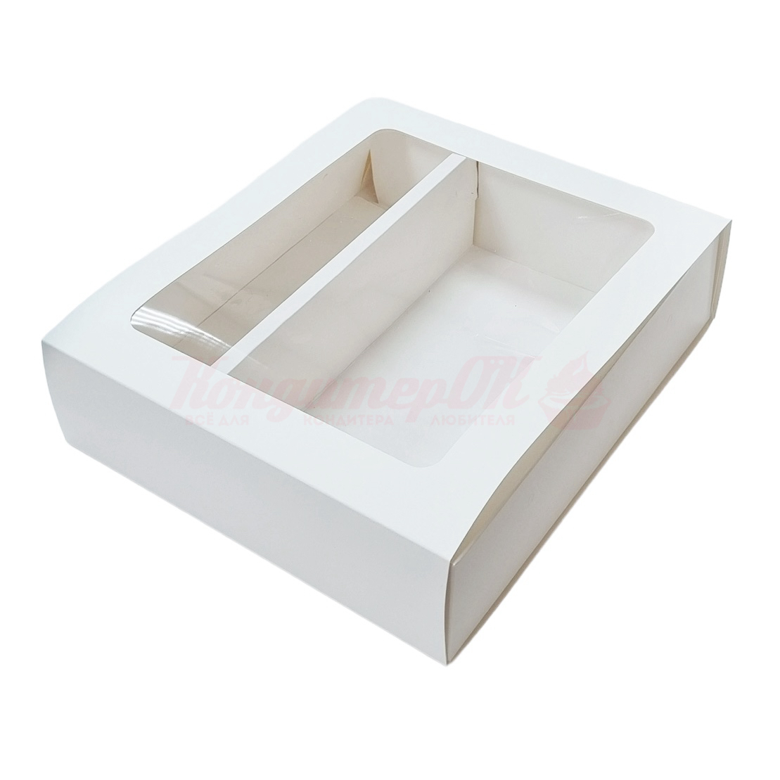 Коробка для зефира и сладостей 22,1*25,5*6,5 см белая