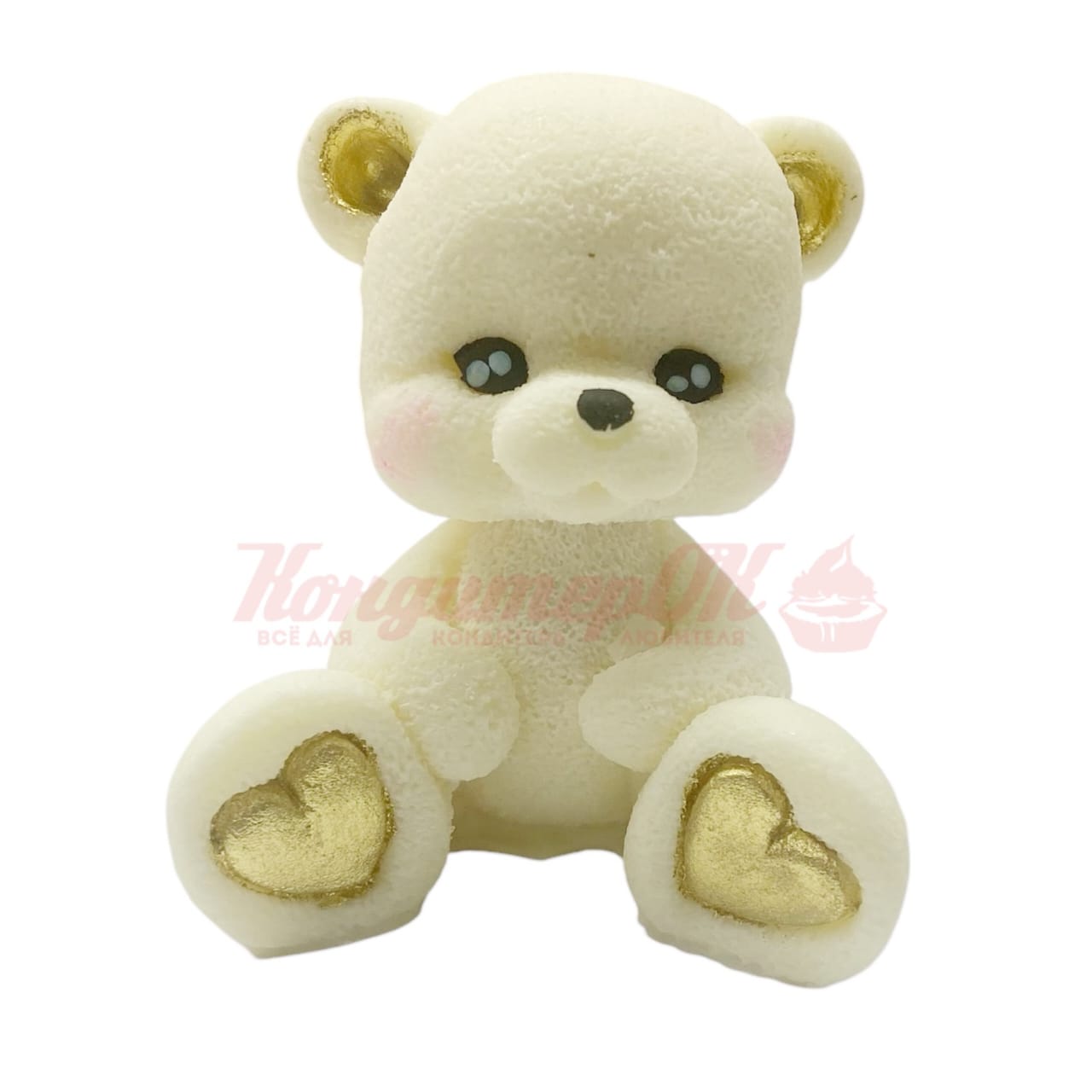 Фигурка из шоколадной глазури Мишка сердечко 