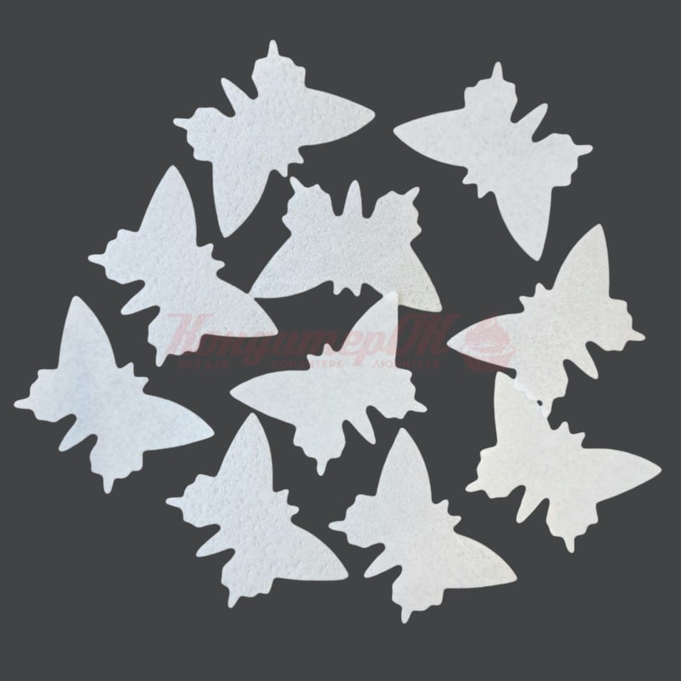 Вафельная Бабочка белая 10 шт (СП)