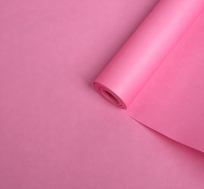 Бумага упаковочная Розовая 0,5*10 м