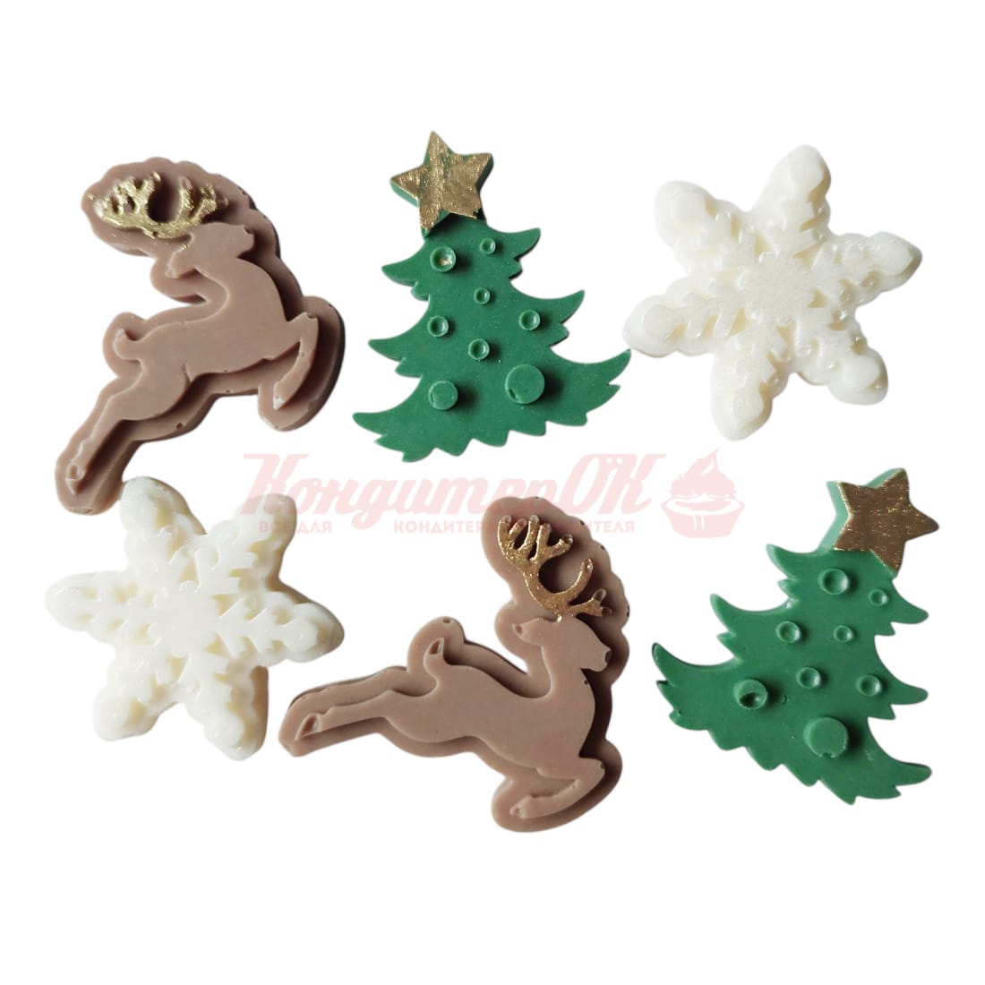 Набор фигурок из шоколадной глазури Новогодний 15 г