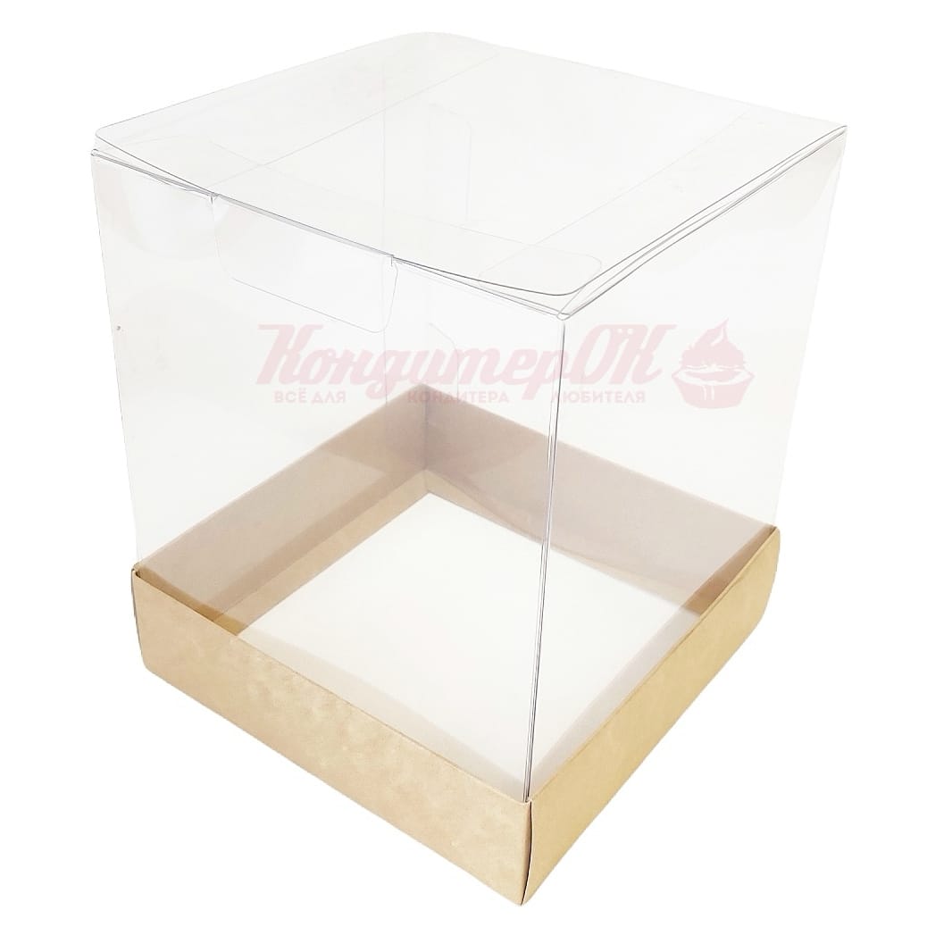 Коробка 14,5*14,5*17,5 см премиум с прозрачной крышкой купол